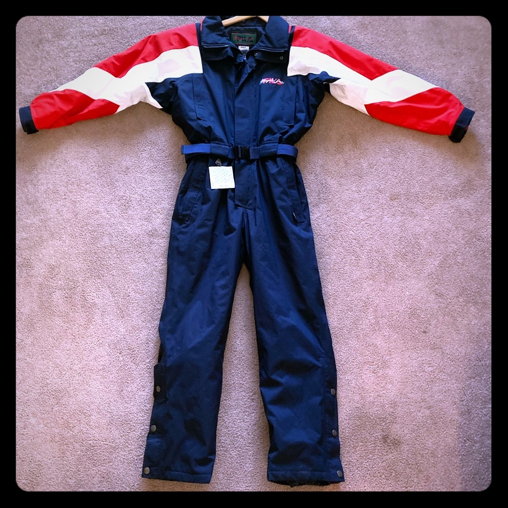 Vintage Fila Ski Jumpsuit Red White & Blue